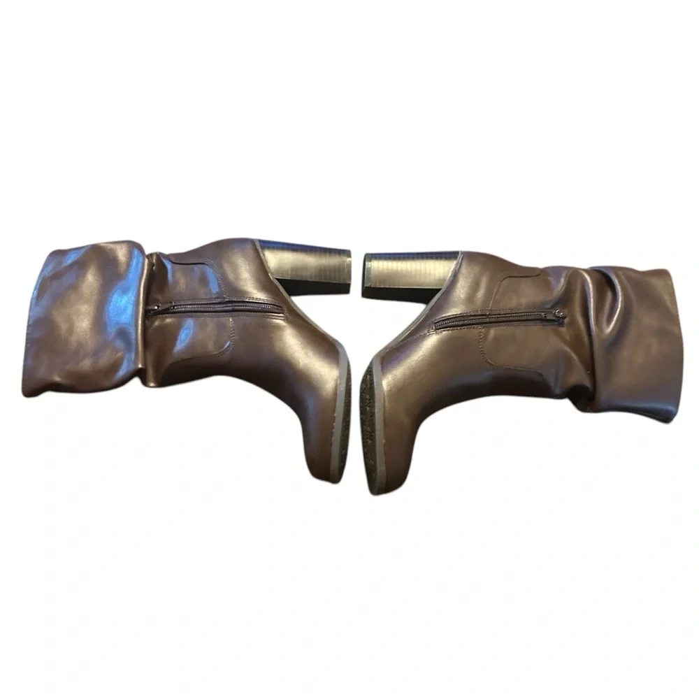 Style & Co. Womens Saraa Slouch Faux Leather Block Heel Mid-Calf Boots Size 11 - Picture 7 of 9